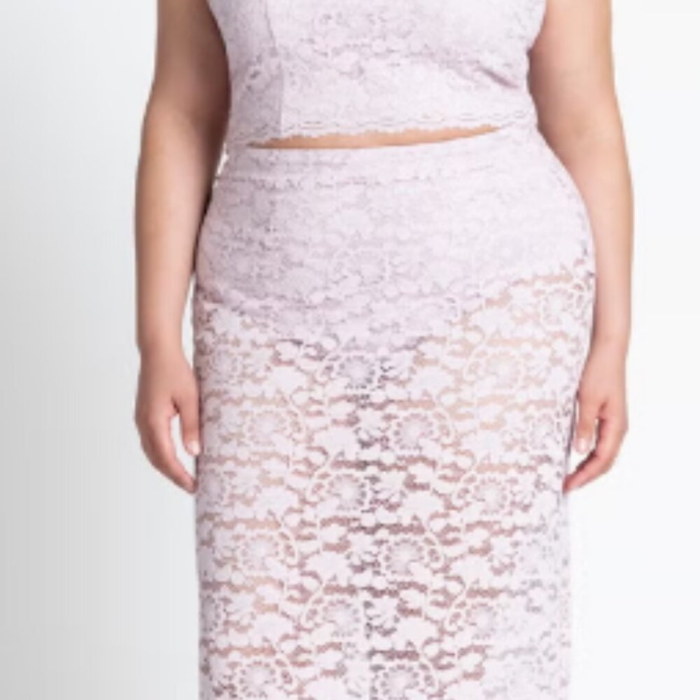 Eloquii Lace Midi Skirt